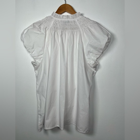 NWT J.CREW Size XXS, XL, XXL Smocked-neck top White - Picture 8 of 15